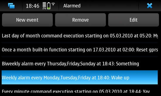 Alarmed for Nokia N900 / Maemo 5