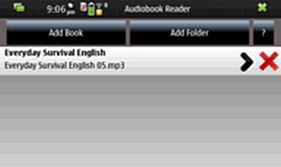 Audiobook Reader for Nokia N900 / Maemo 5