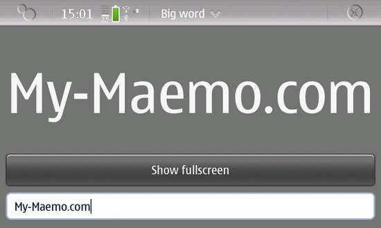 Big Word for Nokia N900 / Maemo 5