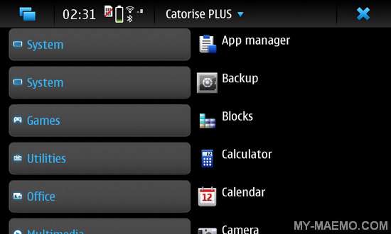 Catorise PLUS for Nokia N900 / Maemo 5