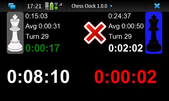 Chess Clock for Nokia N900 / Maemo 5