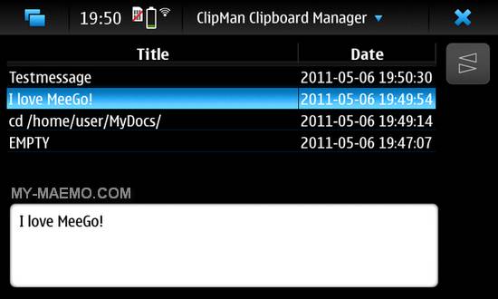 Clipman for Nokia N900 / Maemo 5