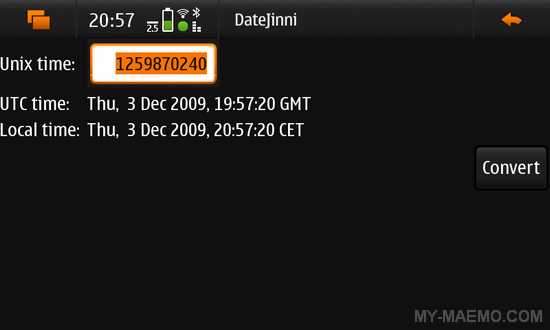 DateJinni for Nokia N900 / Maemo 5