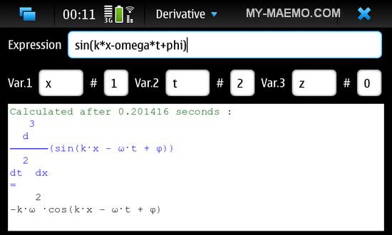 Derivative for Nokia N900 / Maemo 5