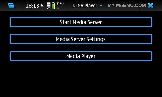 DLNA Player for Nokia N900 / Maemo 5