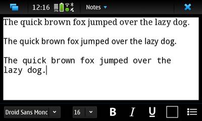 Droid Fonts for Nokia N900 / Maemo 5