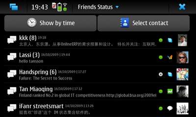 FriendStatus IM Statuses Aggregator for Nokia N900 / Maemo 5