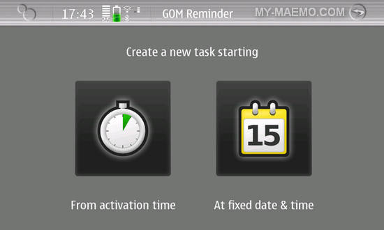 GOM Reminder for Nokia N900 / Maemo 5