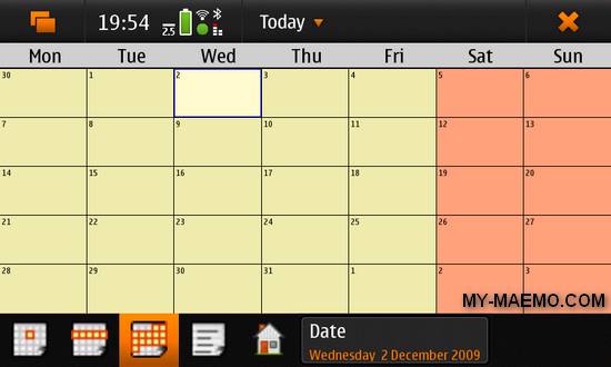 GPE Calendar for Nokia N900 / Maemo 5