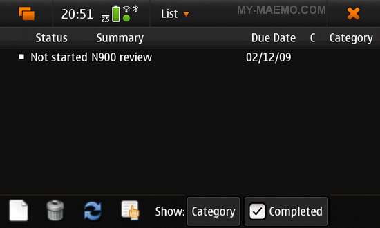 GPE To-do list for Nokia N900 / Maemo 5