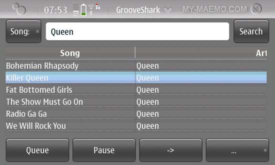 Groove for Nokia N900 / Maemo 5