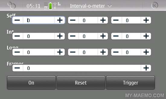 Interval-o-meter for Nokia N900 / Maemo 5