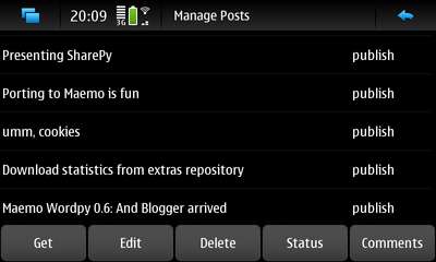 MaStory for Nokia N900 / Maemo 5