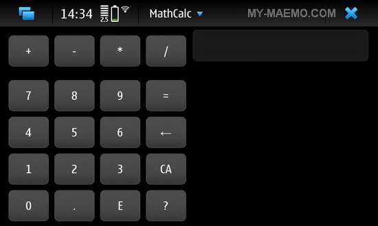 MathCalc for Nokia N900 / Maemo 5