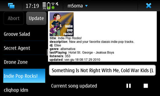 mSoma for Nokia N900 / Maemo 5