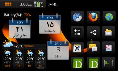 Multi-Calendar Date Widget for Nokia N900 / Maemo 5