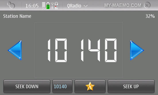 QRadio for Nokia N900 / Maemo 5