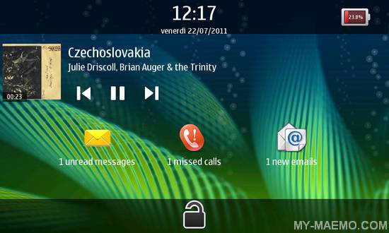 QtLockScreen for Nokia N900 / Maemo 5