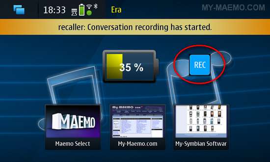 Recaller for Nokia N900 / Maemo 5