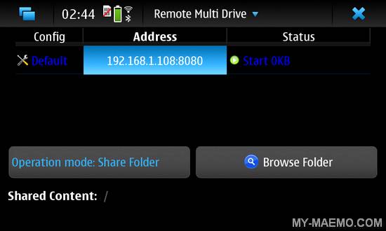 Remote Multi Drive for Nokia N900 / Maemo 5