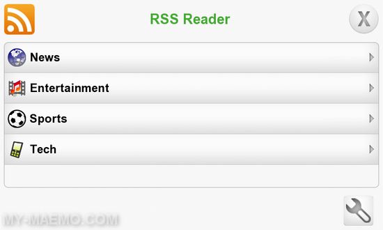 Qt Quick RSS Reader for Nokia N900 / Maemo 5