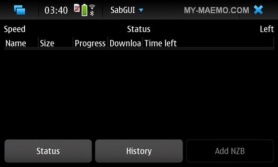 SabGUI for Nokia N900 / Maemo 5