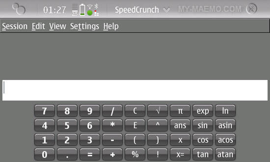 SpeedCrunch for Nokia N900 / Maemo 5