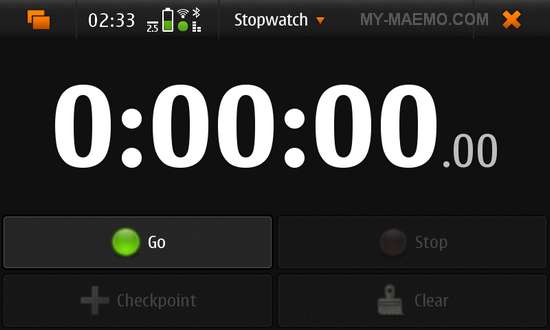 Stopwatch for Nokia N900 / Maemo 5