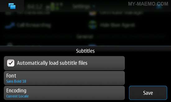 Subtitles Support for Nokia N900 / Maemo 5