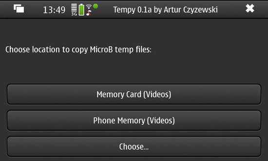 Tempy for Nokia N900 / Maemo 5