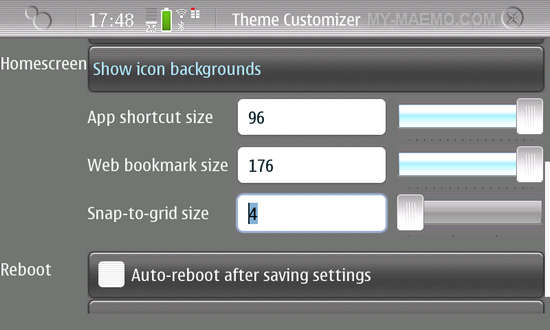 Theme Customizer for Nokia N900 / Maemo 5