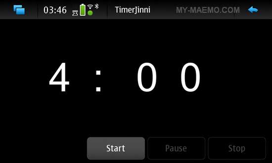 TimerJinni for Nokia N900 / Maemo 5