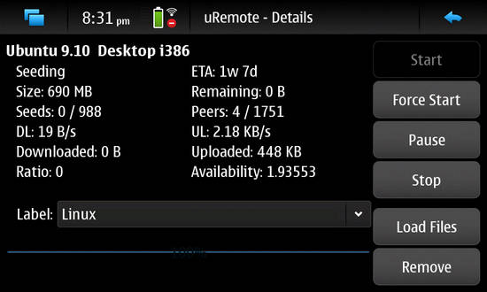 uRemote for Nokia N900 / Maemo 5